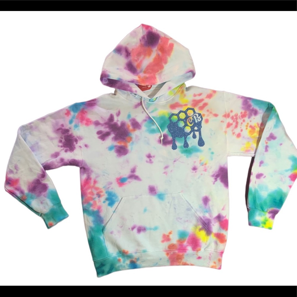 CB Big Drip custom tie-dye hoodie